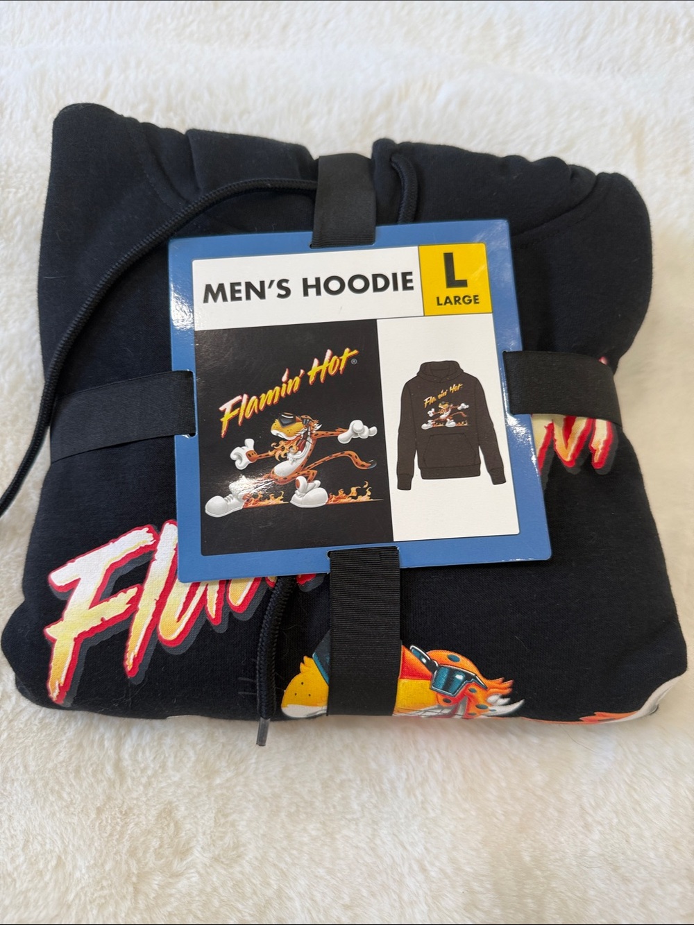 Cheetos Brand Flamin' Hot Men's Black Hoodie - Large
